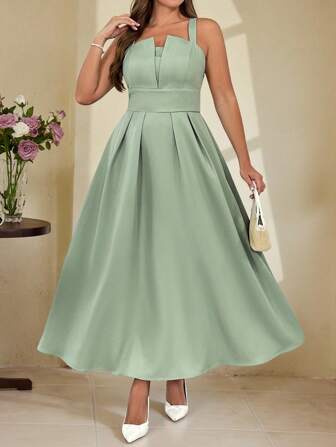 Vintamour Damen Große Größen Sommerkleid, Country Urlaub Sommerkleid, französischer Retro Stil Kleid, grünes Sommerkleid für Frauen Urlaubsoutfits Frauenkleider Elegante Sonnenkleider für Frauen Urlaubskleid Bescheidene Kleider für Frauen Tee-Kleid Salbeigrünes Kleid, Mintgrünes Kleid