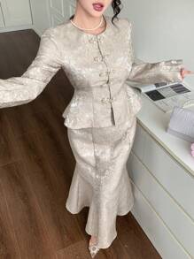 DAZY Women Two Pieces Outfits For Daily Wear - Apricot - View 5