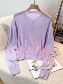 Women's Knight Pattern Long Sleeve Single Breasted Casual Cardigan