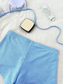 Swim Mod 女士甜美格纹三角杯比基尼