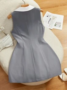 Modelyn Robe courte sans manches pour femmes, à la mode pour l'été