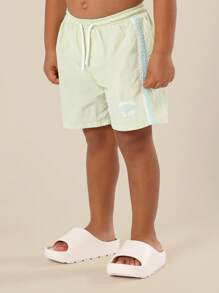 SUMWON 抽绳泳裤儿童沙滩短裤夏季运动装运动水上运动泳池派对度假泳衣