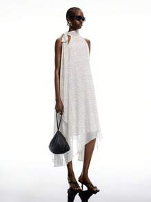 LYSMO Polka Dot Casual Women's Mid-Length Dress - Multicolor - View 3