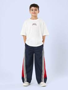 SUMWON Youth Streetwear Co-Ord Studios Logo Athletic Tee Oversized Style Modern Casual Leisure Comfort Active Wear Play Sport Game Fashion