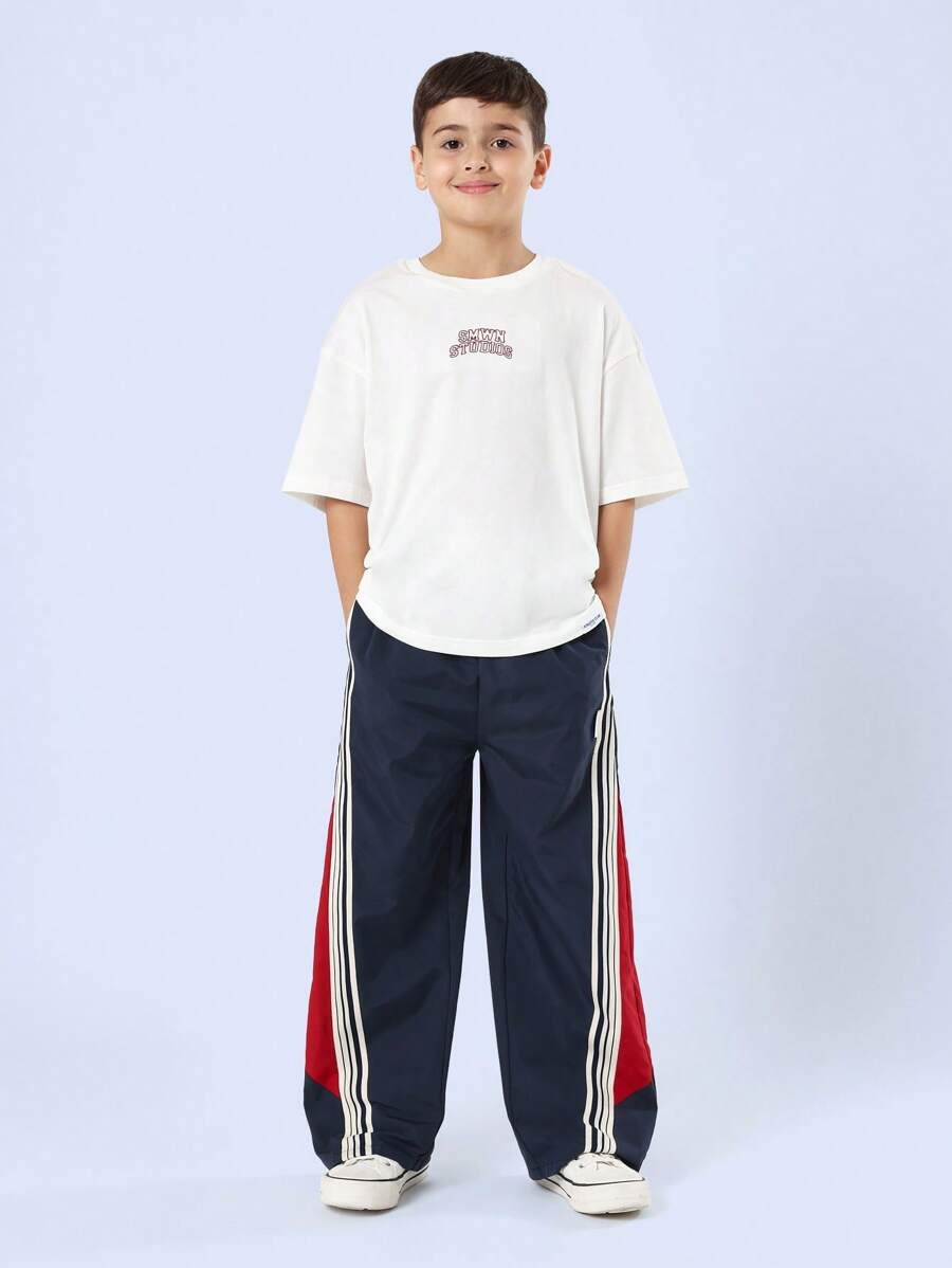 SUMWON Youth Streetwear Co-Ord Studios Logo Athletic Tee Oversized Style Modern Casual Leisure Comfort Active Wear Play Sport Game Fashion