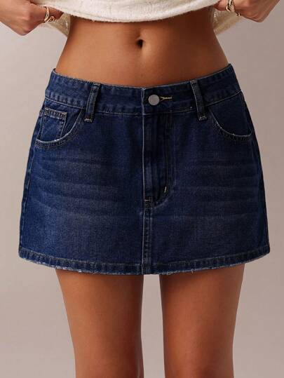 SHEIN Forever 21 New Arrival Spring Women Denim Skirt