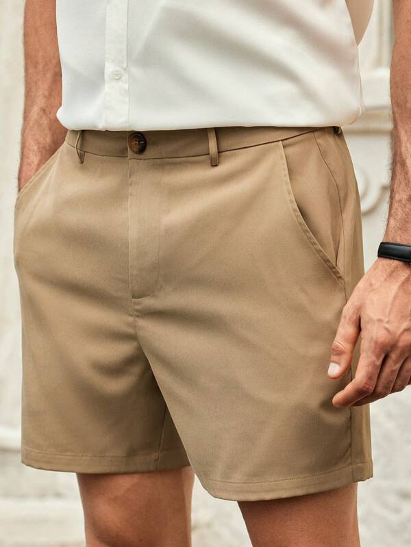 HIMLAND Shorts casuales rectos y sueltos de unicolor simple para hombres, para el transporte