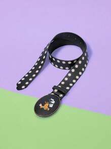 SCOOBY-DOO X SHEIN 1pc Women's Cute Cartoon Pattern Buckle Waist Belt - Black - View 2