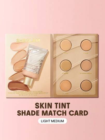 SHEGLAM Dew & Done Spf20輕薄粉底試用裝-Light Medium 品牌 美容 化妝 化妝品 適合女性與女孩 完美搭配冬季春季 Y2K 時尚 流行 生日 情人節禮物 假期 派對準備就緒 最佳顏色