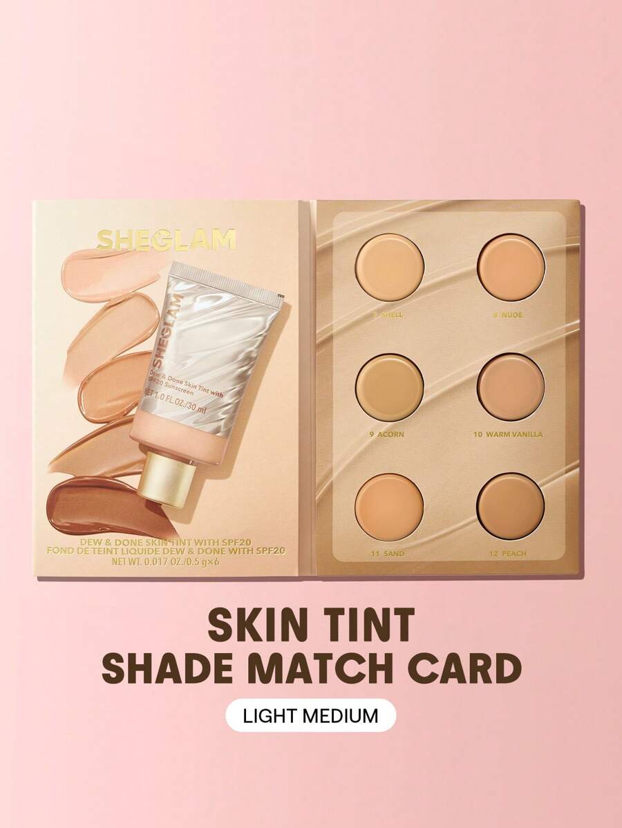 SHEGLAM Dew & Done Spf20輕薄粉底試用裝-Light Medium 品牌 美容 化妝 化妝品 適合女性與女孩 完美搭配夏季春季 Y2K 時尚 流行 生日 母親節禮物 假期 派對準備就緒 最佳顏色 - 輕薄中號均碼 - 查看 1
