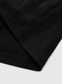 Manfinity Hypemode Camiseta de manga corta de talla grande para hombres con bloqueo de color e impresión de letras