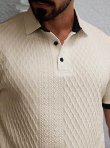 Manfinity CasualCool Camiseta tipo polo de unicolor con puntas de moda para el verano