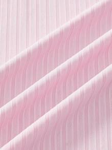 BloomMama 孕妇蕾丝睡衣套装两件装，家居服时尚睡衣 - 粉色 - 查看 6