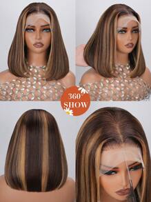 4/27 蜜金色渐变挑染 13x4 透明蕾丝前部鲍勃假发 100% 真人发质 180% 密度直发 预拔婴儿发 安装自然发际线 适合女性 - 上午 9 点发型 运动 度假 旅行 节日 舞会 户外 角色扮演 校园 学校 海滩 婚礼 露营 假日装扮 夏季装扮 度假氛围 魅力 优雅休闲 Y2k 时尚风格 SS25 透气帽 加热可调节肩带 - S4/27 - 查看 4