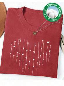 Áo sơ mi hình trái tim Comfort Colors®, Áo sơ mi hình trái tim dễ thương, Áo sơ mi hình trái tim ngày lễ tình nhân, Áo sơ mi ngày lễ tình nhân cho bé gái, Quà tặng cho người thân yêu, Quà tặng Giáng sinh đáng yêu - Gỗ đỏ - Xem 3