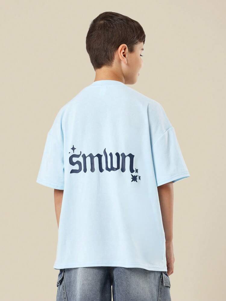 Oversized Skater T-Shirt With Gothic Logo