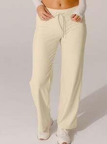 Aralina Soft Knit Texture High-Waisted Lounge Pants