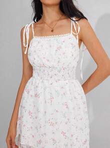 Roylia Gaun Panjang Model Baru Musim Panas dengan Motif Bunga dan Hem Berkerut, Cocok untuk Liburan dan Kencan - MultiWarna - View 6