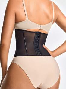 SHAPORA Sculpting Waist Trainer Adjustable 3-Level Closure Shapewear Body Shaper -Tummy Waist Control - Black - View 5