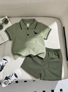 Souflis Souflis Baby Boy / Infant / Toddler Casual Academy Style Polo Shirt + Shorts 2pcs Set, Spring/Summer