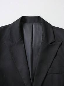 Manfinity Mode Bộ 2 món cho nam cỡ lớn, áo khoác và quần màu trơn - màu đen - Xem 6