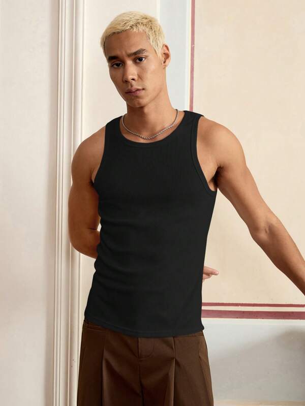 SWAVVY Men's Fashionable All-Match Casual Tight-Fitting Undershirt, Versatile And Fabric
