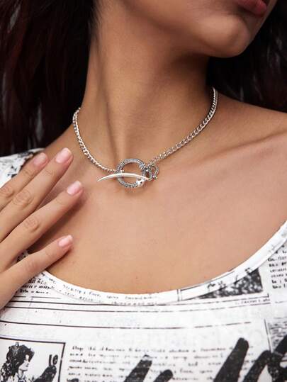 Grunge Punk 1pc Punk Rock Snake & Thorn Decor Choker Necklace, Fashionable Unisex Hiphop Jewelry Accessory, Halloween