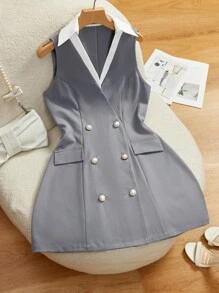 Modelyn Robe courte sans manches pour femmes, à la mode pour l'été