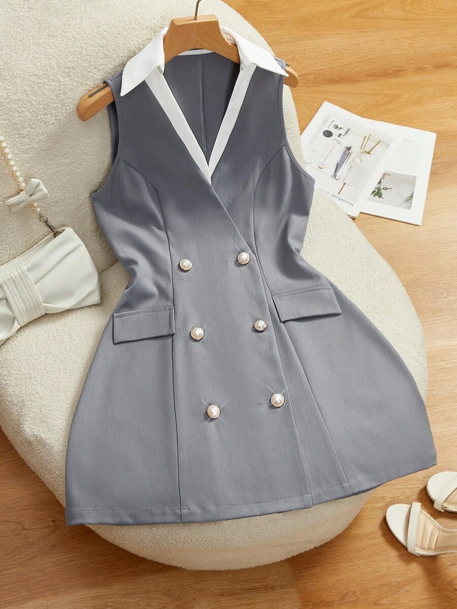 Modelyn Robe courte sans manches pour femmes, à la mode pour l'été