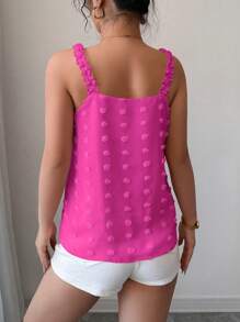 Elenzga 女士休闲纹理波尔卡圆点吊带背心，适合夏季度假