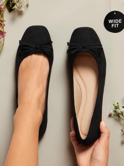 SHUZIA 女士宽版圆头简约芭蕾平底鞋——舒适百搭的经典必备单品