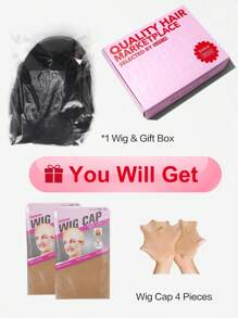 鲍勃假发 180% 密度 2x6 透明蕾丝前假发 真人发直发 预拔无胶鲍勃假发 女士适用 - SNatural - 查看 10