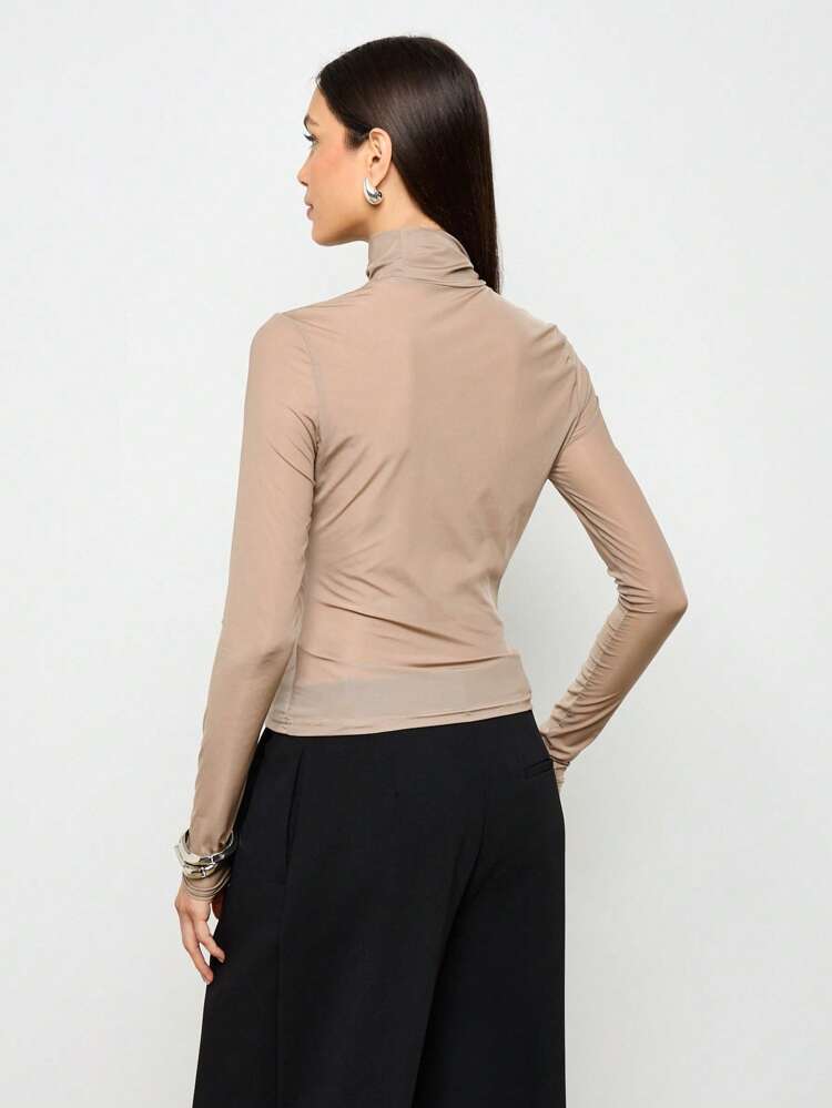 Women Tops: Ultra Soft Fitted Turtleneck Layer