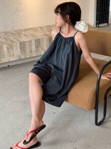 DAZY 青少年女孩秋季休闲家居服、返校服 - 藏蓝色 - 查看 1