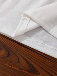 SHEIN 女童休闲时尚舒适简约多色心形图案短袖圆领 T 恤，春夏