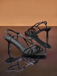 SHUZIA Zapatos de vestir con tacón elegantes para mujeres con correas cómodas - Negro - Ver 3