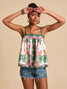 Travachic 热带印花休闲夏季吊带背心，度假，海滩 - 彩色 - 查看 5