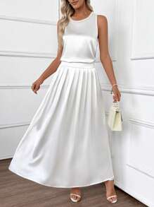 EMERY ROSE Bộ trang phục hai mảnh cho phụ nữ mặc hàng ngày Bộ trang phục hai mảnh cho phụ nữ Bộ trang phục phù hợp cho phụ nữ Bộ trang phục mùa hè cho phụ nữ Bộ trang phục hai mảnh cho giáo viên - trắng - Xem 11