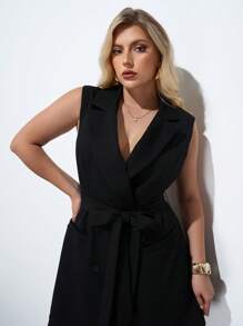 Maija 大码女装春夏新款白色腰带都市现代日常休闲短款连衣裙，适合外出、节日派对、约会、婚礼、音乐节等场合，复古90年代波西米亚风女装，夏季度假海滩休闲女装，波西米亚风办公室穿搭，夏威夷锐舞派对穿搭。 - 黑色 - 查看 1