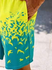 Surfspeed Men's Fashionable Beach Shorts, Suitable For Summer, Hawaiian - Yellow - View 4