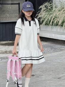 DAZY Tween Girls Daily Casual Fall Dress - White - View 1