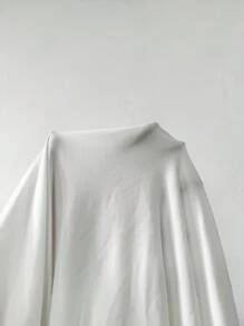 INAWLY Women's Summer New Sexy Asymmetric Neck Bowknot Embroidery Ruffle Slim Fit Revealing Shoulder T-Shirt - White - View 5