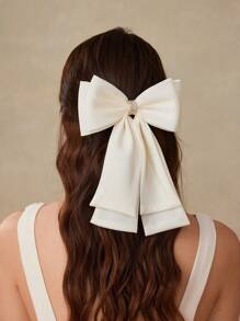 MOTF PREMIUM OVERSIZED DUAL LAYER BOWKNOT HAIRCLIP - Beige - View 7