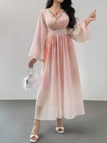 Đầm maxi mùa hè thanh lịch không tay dành cho nữ. - Hồng - Xem 5