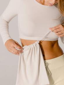 Aralina Soft Knit Texture High-Waisted Lounge Pants