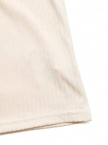 GlowEve Summer Casual Colorblock Short Sleeve Knit T-Shirt - Apricot - View 5