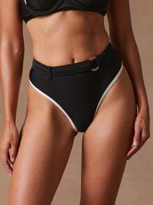 NYA SZN Swim Bikini Bottom Color Block Cheeky, Beach Poolside Casual Everyday Vacation Party Brunch Elegant Gyaru Club Going Out Sexy Concert National Tour Music Festival Summer Pastel