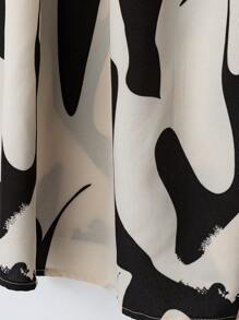 SHEIN LUNE 女式梭织休闲度假夏季衬衫 - 杏色 - 查看 3