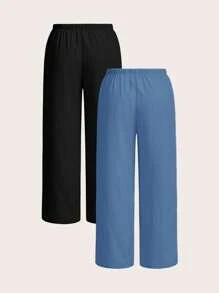 Solflare Conjunto de 2 piezas de talla grande en azul grisáceo y negro para mujer - Multicolor - Ver 3