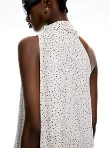 LYSMO Polka Dot Casual Women's Mid-Length Dress - Multicolor - View 6